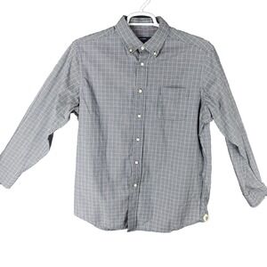 Daniel Cremieux Men's L Blue Gingham Long Sleeve Button Up Shirt